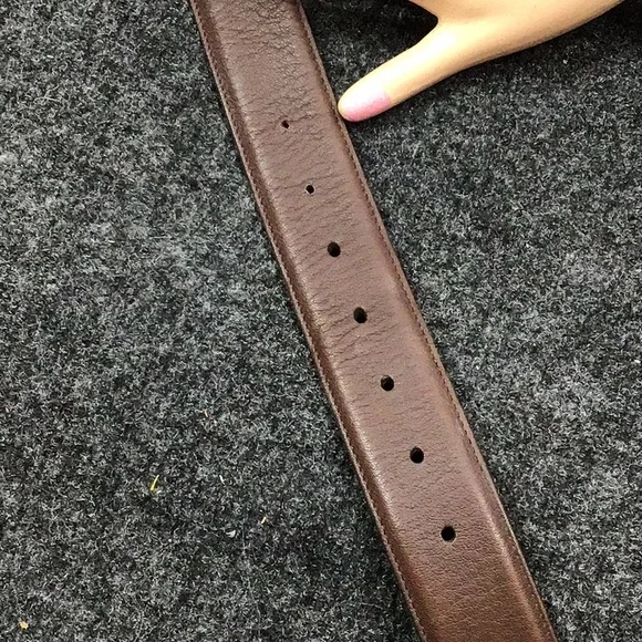 Coach Vintage Brown Leather Belt 8500 L Solid Brass Buckle Handcrafted - Picture 9 of 10